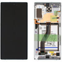 Samsung N975F Galaxy Note 10 Plus Display with frame and battery aura white
