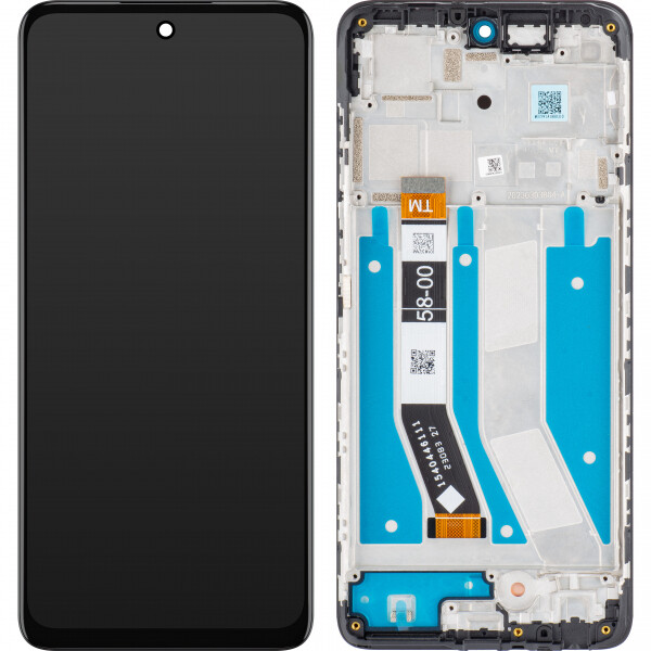 Motorola Moto G73 Display mit Rahmen Schwarz