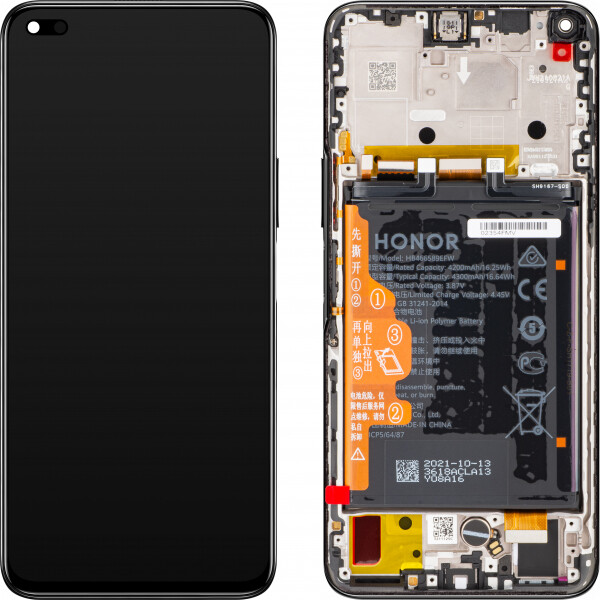 Honor 50 Lite Display with frame and battery black