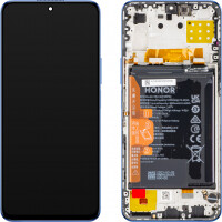 Honor X8 4G Display mit Rahmen und Akku Blau