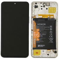 Honor X8 4G Display mit Rahmen und Akku Silber