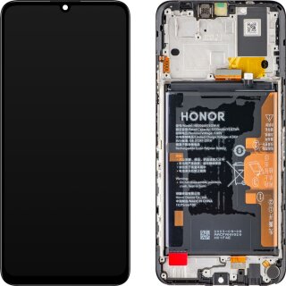Honor X7a Display with frame and battery black