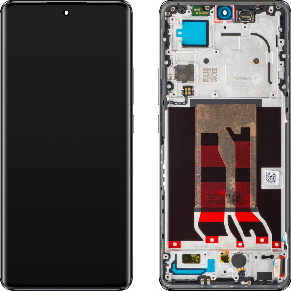 Oppo Reno10 Pro Display with frame silvery grey