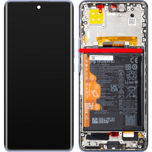Huawei Nova 9 Display with frame and battery blue
